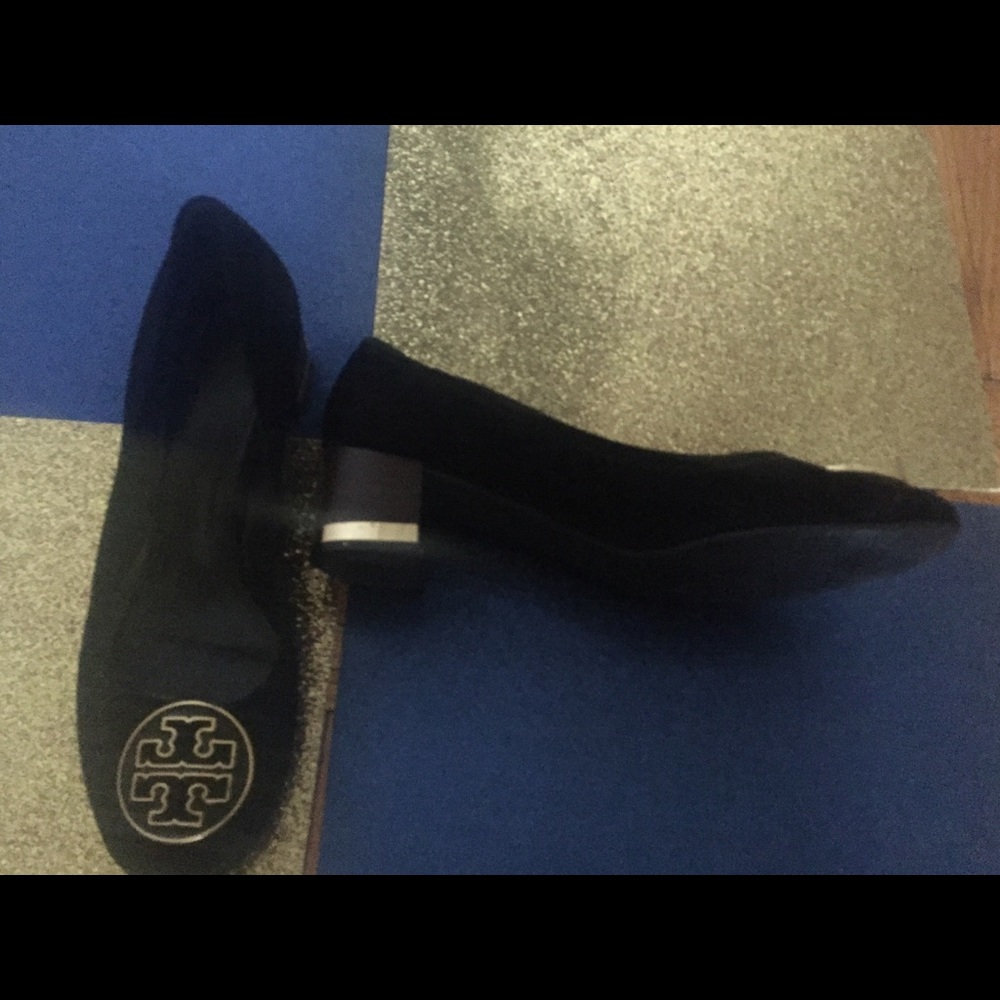 TORY BURCH GORG SUEDE BLOCK WOODEN Heels RETRO LUX - Picture 2 of 7